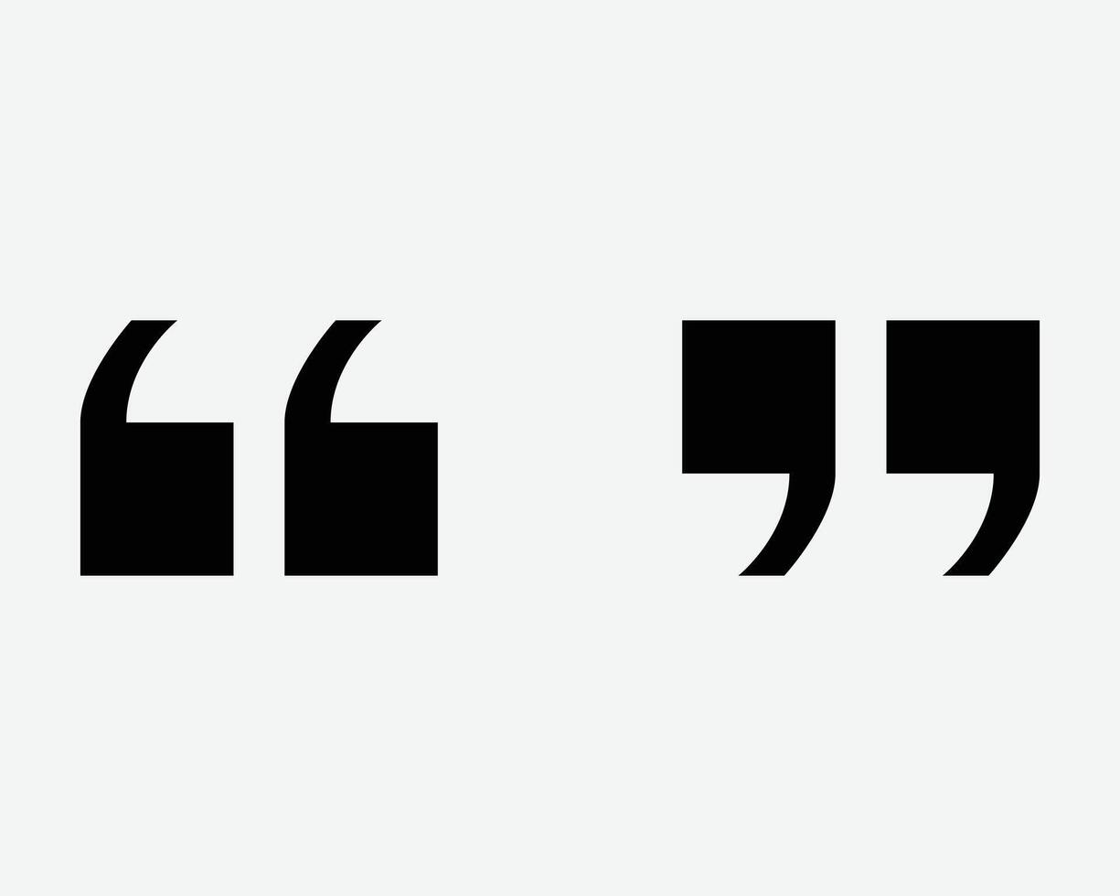 Speech Marks Quotation Mark Quote Talk Conversation Talking Message Chat Dialogue Discuss Meeting Open Close Icon Symbol Black Shape Graphic vector