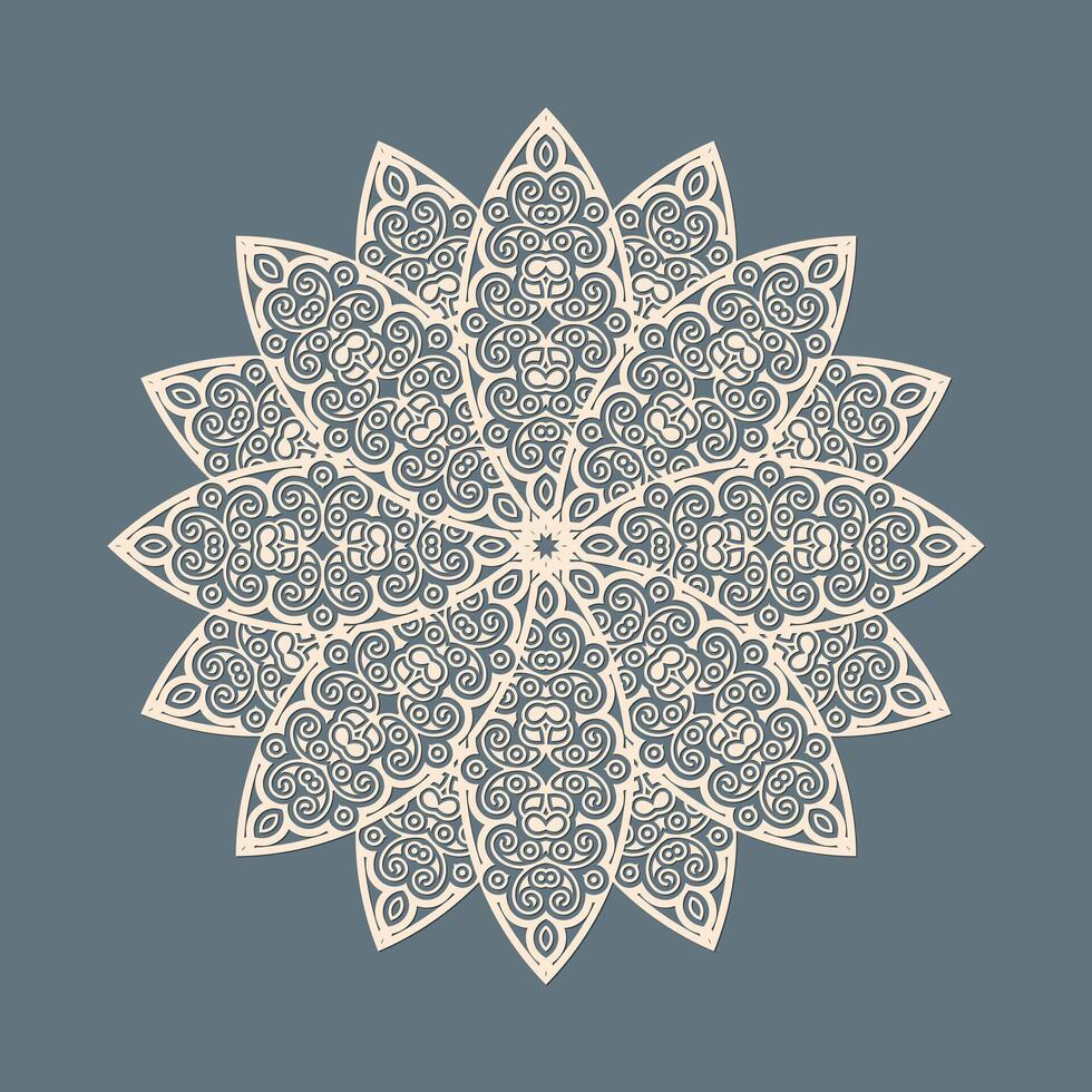 Mandala flat background design. vector