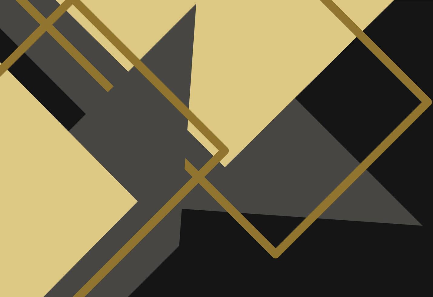 A black and gold geometric pattern with a triangle vector