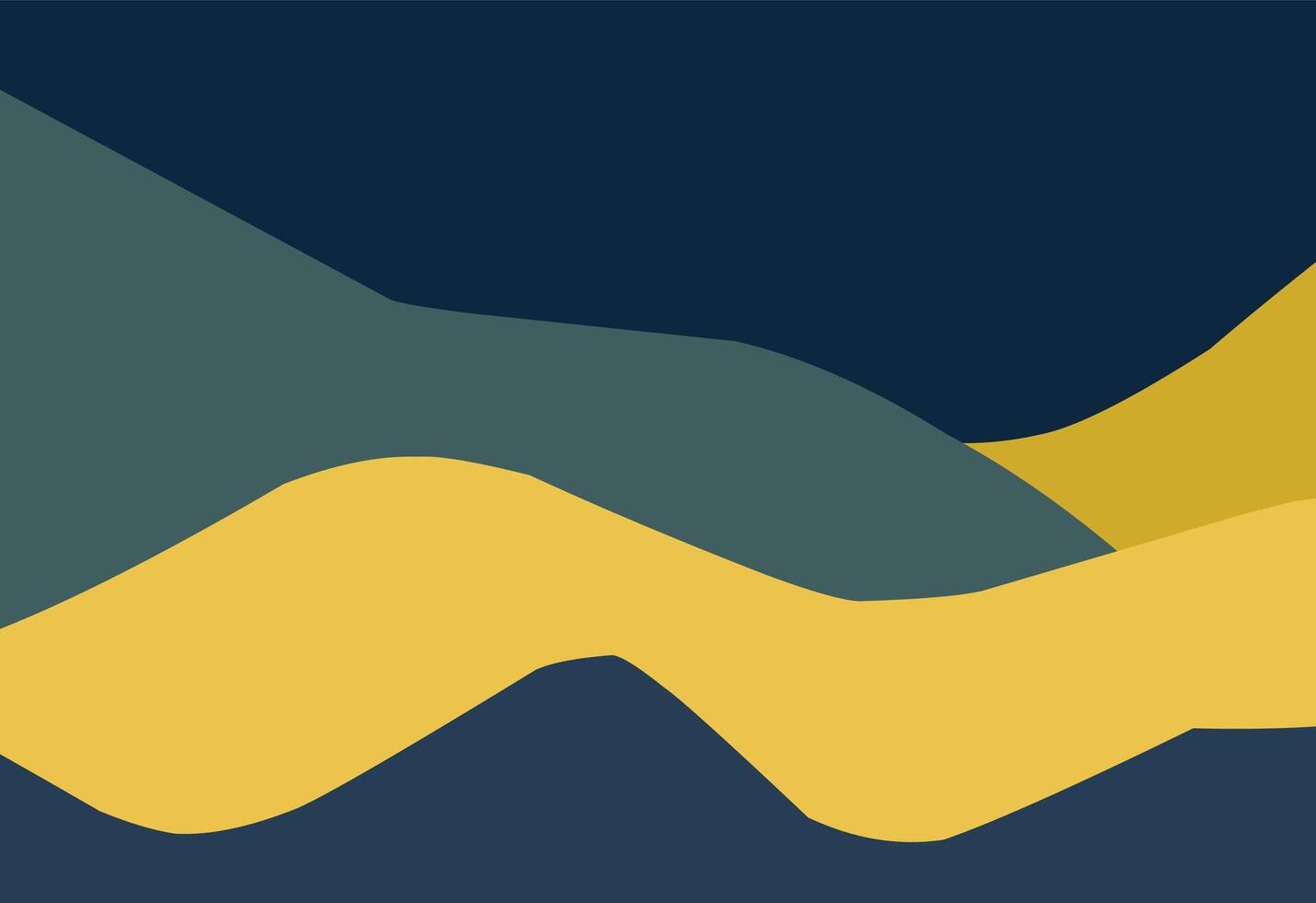 A blue and yellow background with a mountain range vector