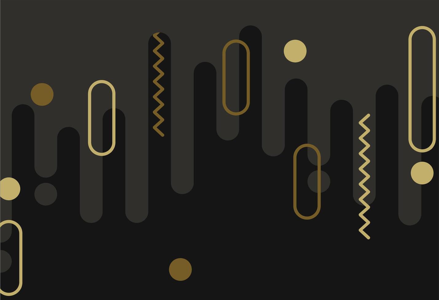 Black and gold geometric pattern on a black background vector