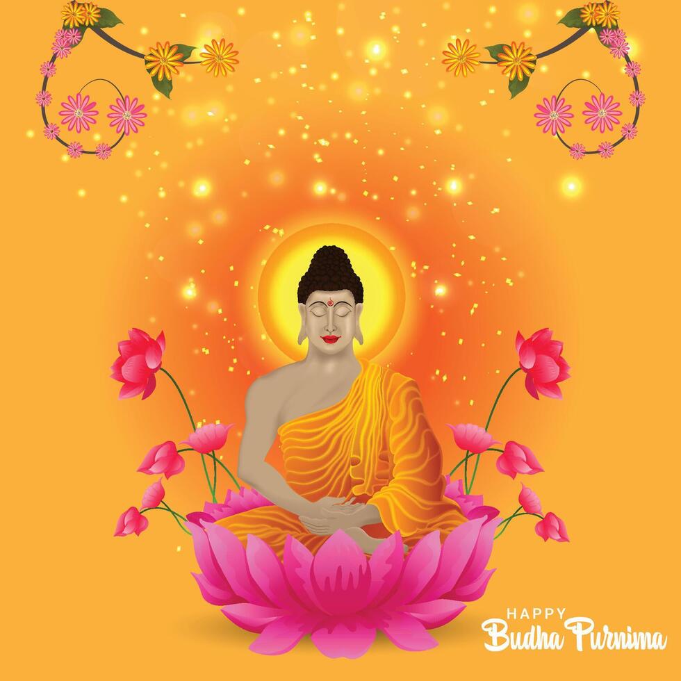 illustration of buddha maditation vector