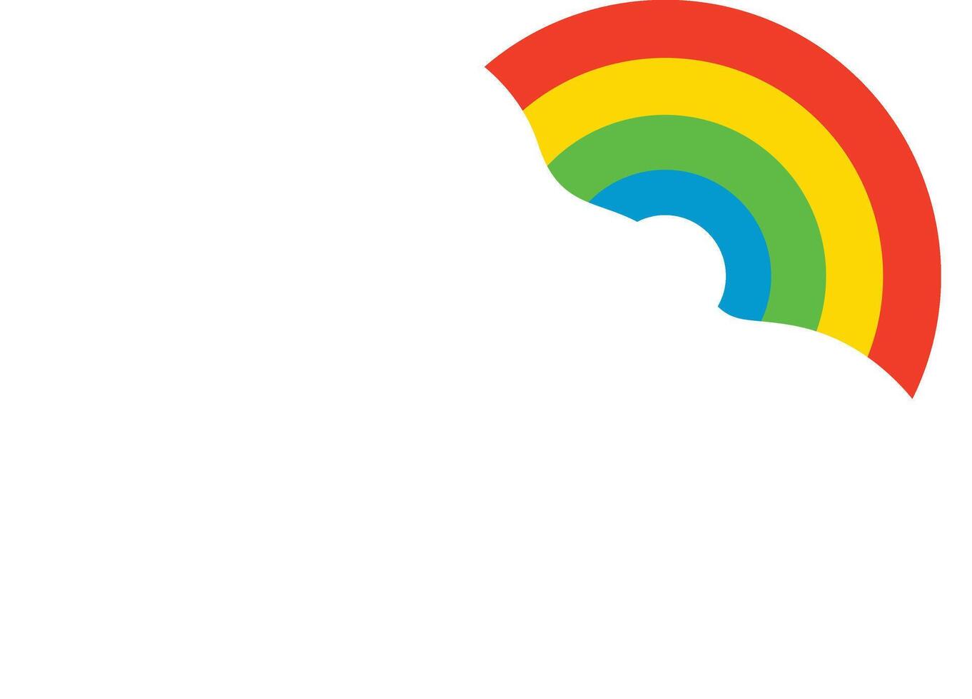 illustration of weather cartoon rainbow and cloud vector