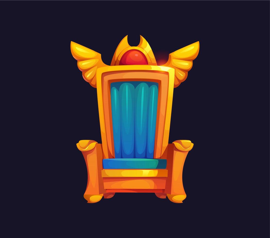 Majestic throne ancient Egypt game icon, asset vector