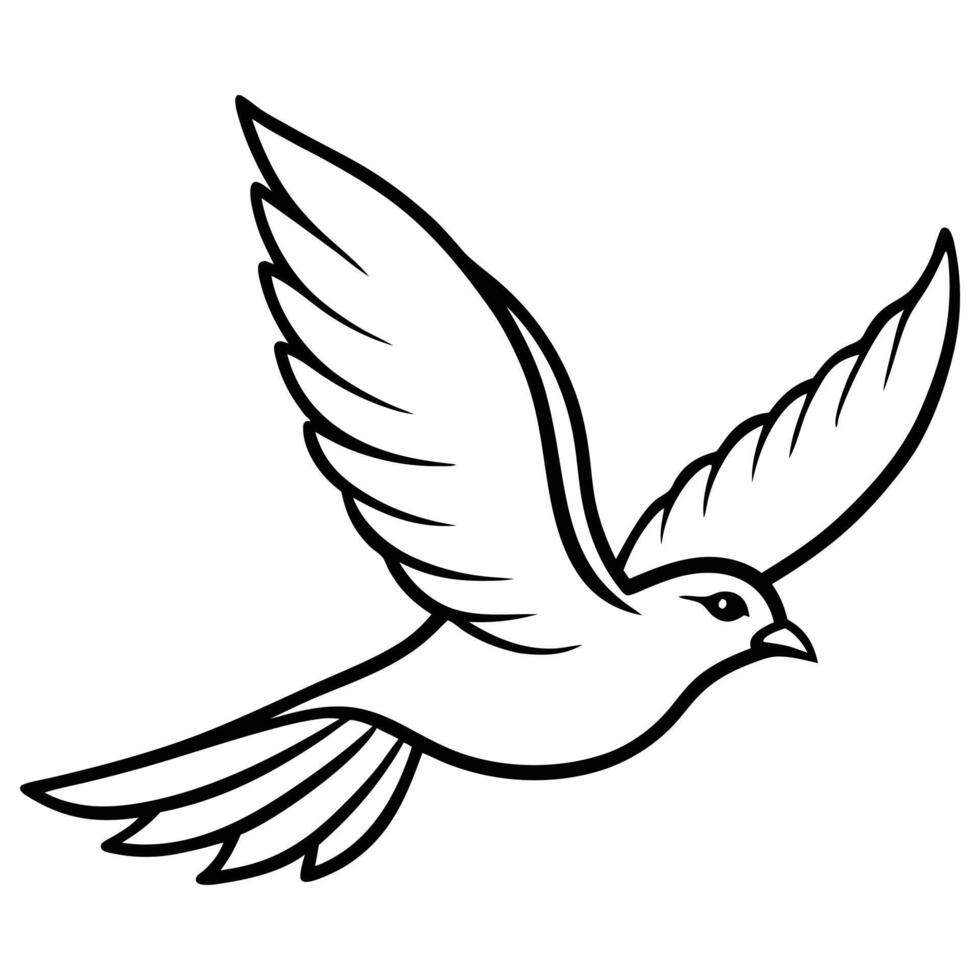 Dove in Flight A Symbol of Peace and Freedom vector