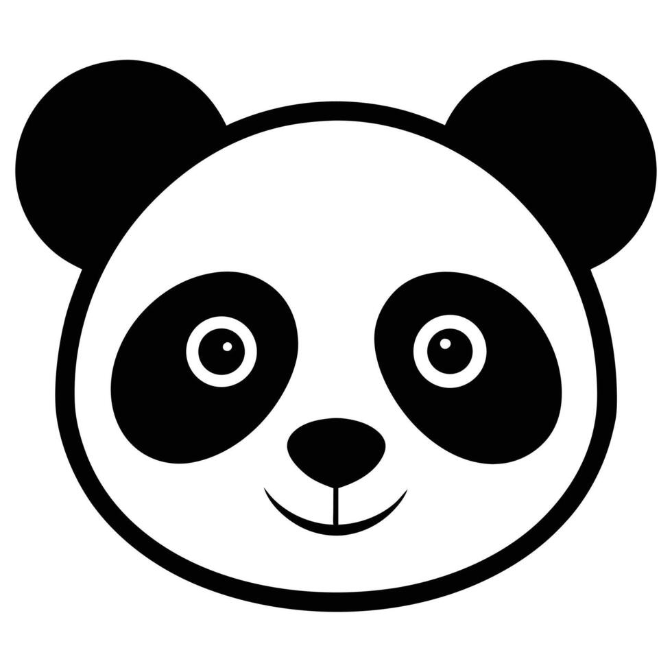 Adorable Panda Icon with Soft Features vector