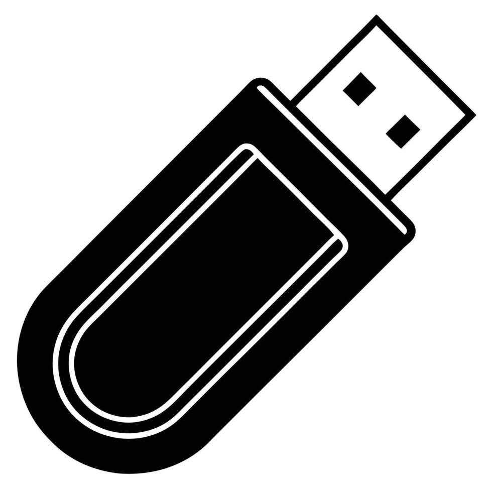 USB Flash Drive Icon for Storage vector