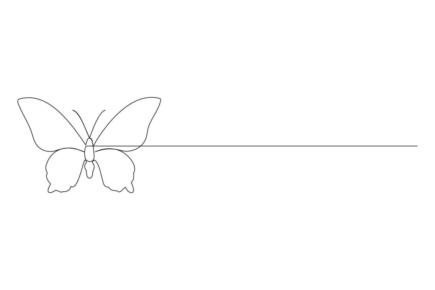 One line brings a butterfly to life, symbolizing transformation and beauty vector