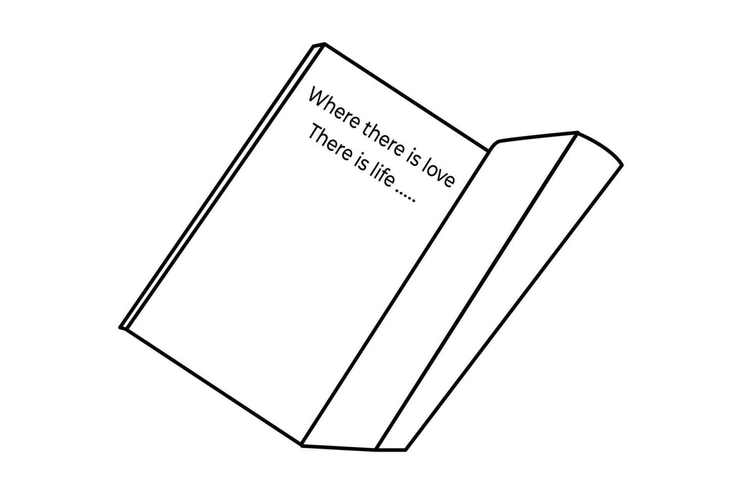 Book single-line art invites the viewer into a world of imagination and thought. vector