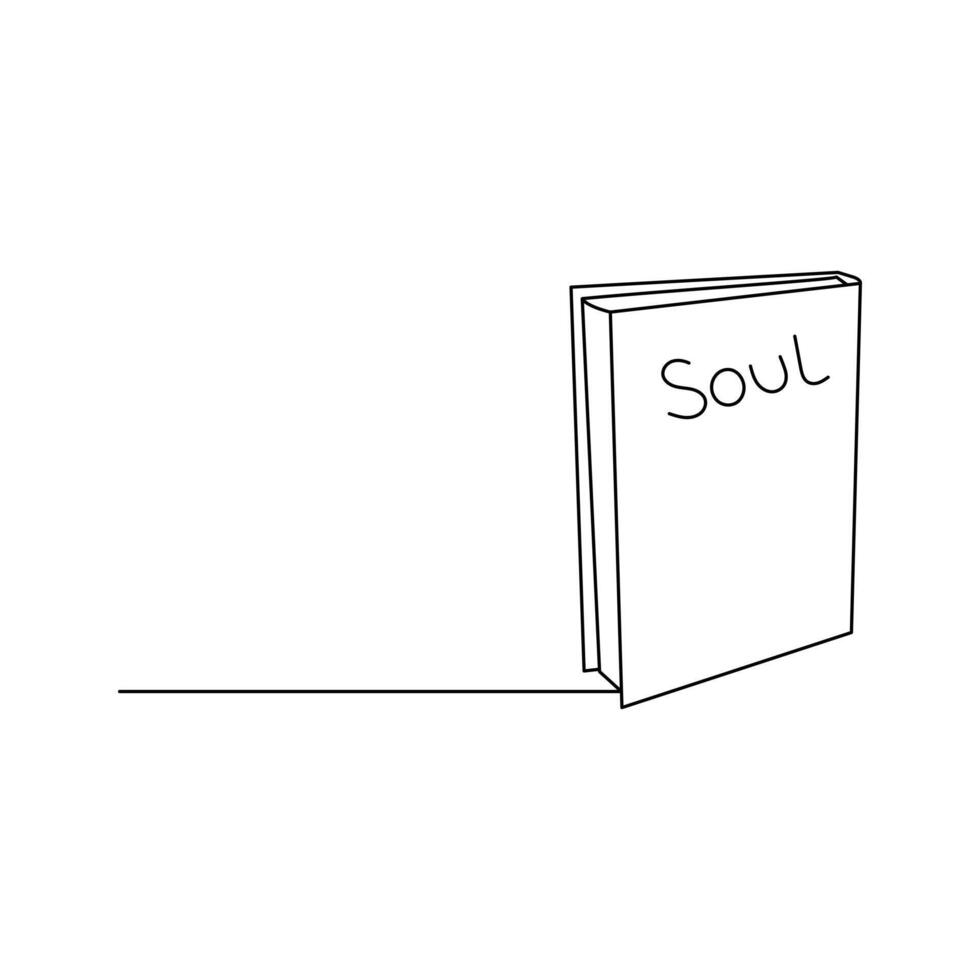 Single-line book art transforms education into visual simplicity. vector