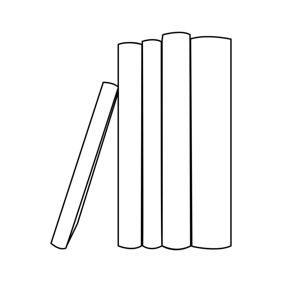 Book single-line art reflects the joy of reading with modern style vector