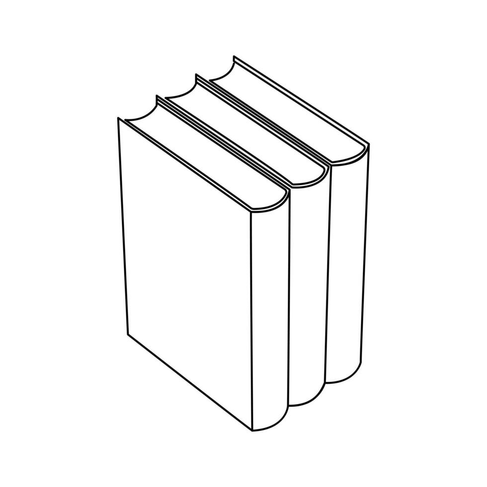 This minimalist book drawing symbolizes the power of words and ideas vector