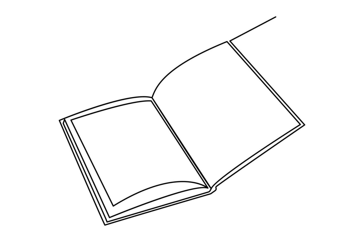 Book single-line art portrays wisdom through simplicity vector