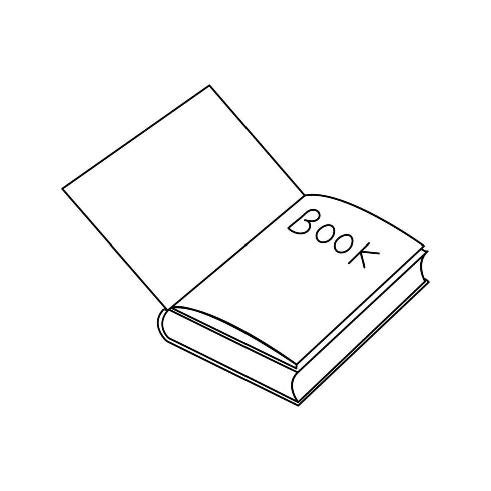 Book single-line art is where creativity meets education. vector