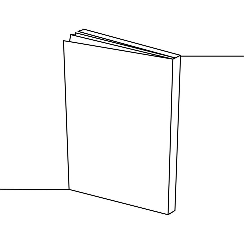The single line gently shapes the heart of learning a book. vector