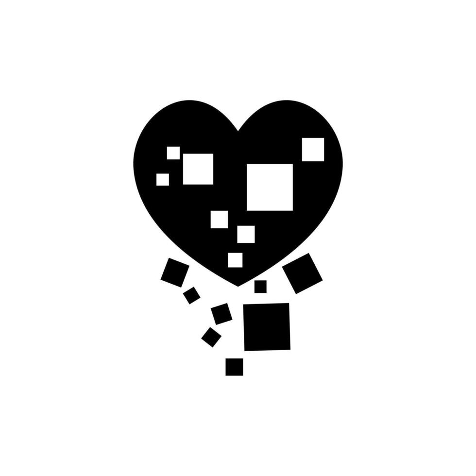 Heart shape with cubic blank vector