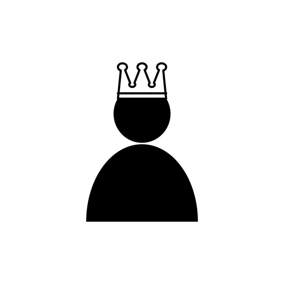 King with crown icon vector