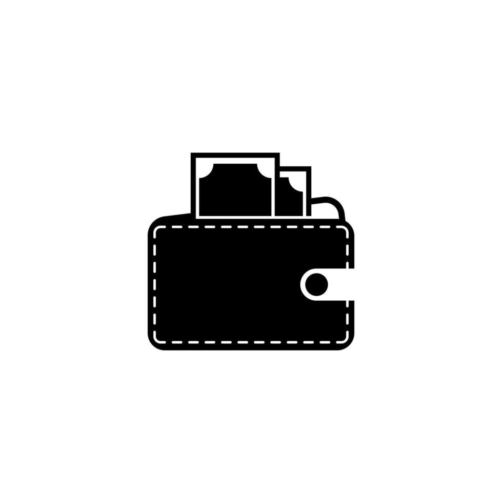 Wallet silhouette icon vector