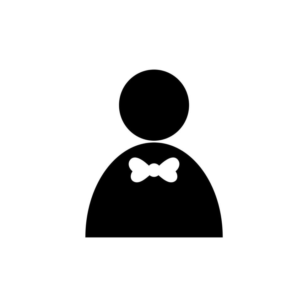 Man with bow tie icon vector