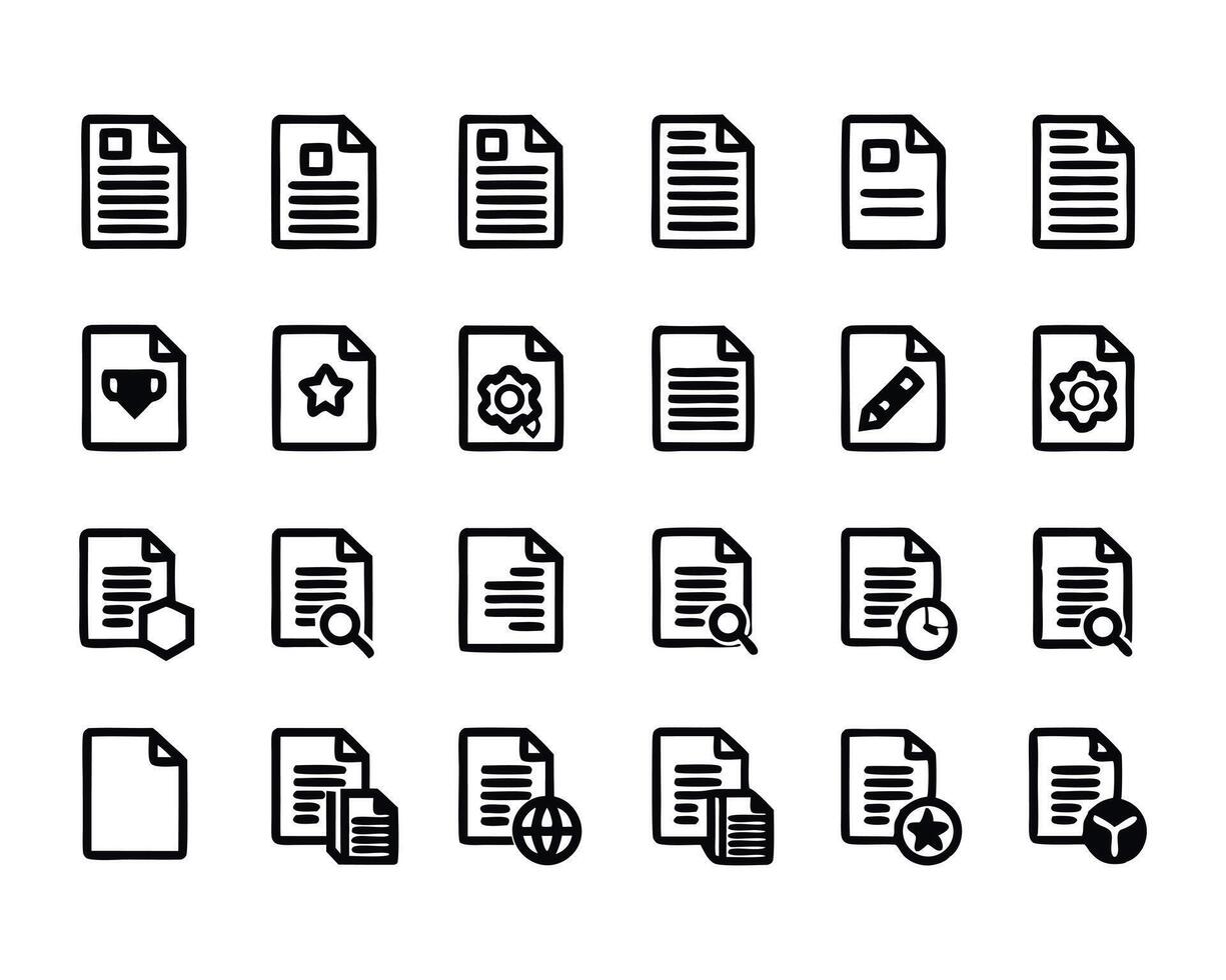 Clean File Icons Web and App Ready vector