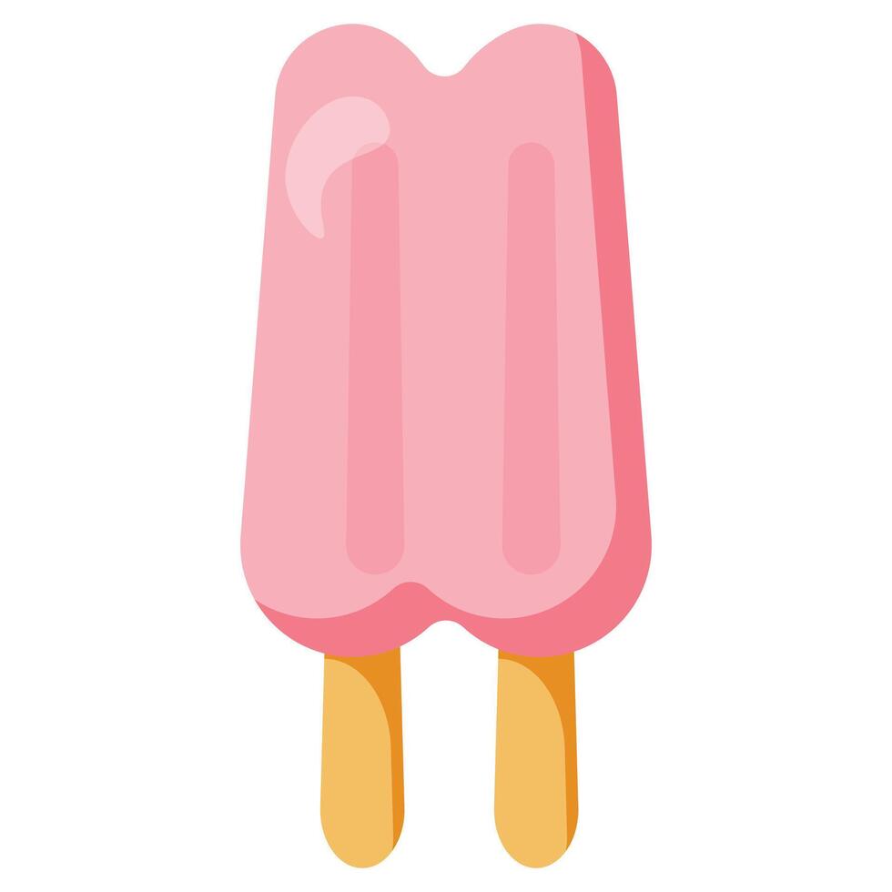 pink ice pop vector