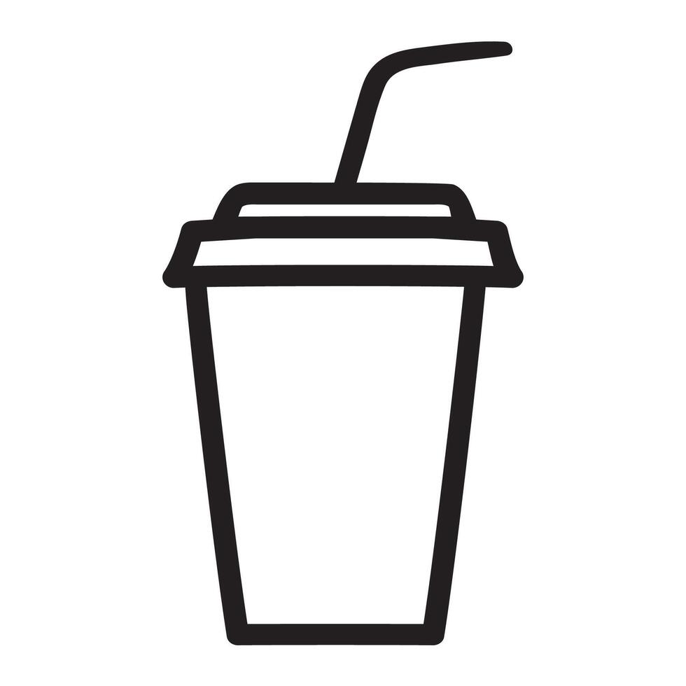 Soda illustration. Outline isolated icon. design on white background. vector