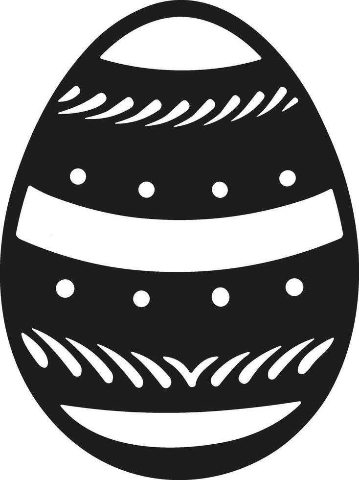 Decorative Easter Egg Silhouette - Festive Holiday vector