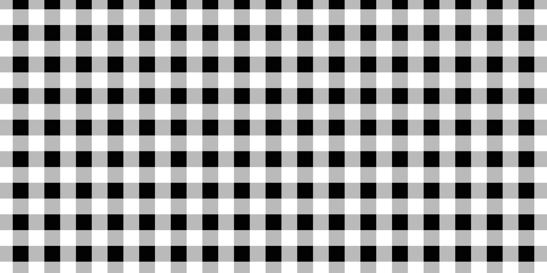 Seamless black and white square grid pattern for background vector