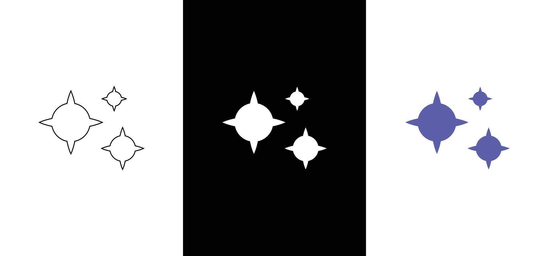 Shine icon decoration twinkle and stars sparkle icon shiny flash stars emoji. Sparkle Bright firework sunlight reflection, Clean Sparkle Star symbol. shining burst sign. vector