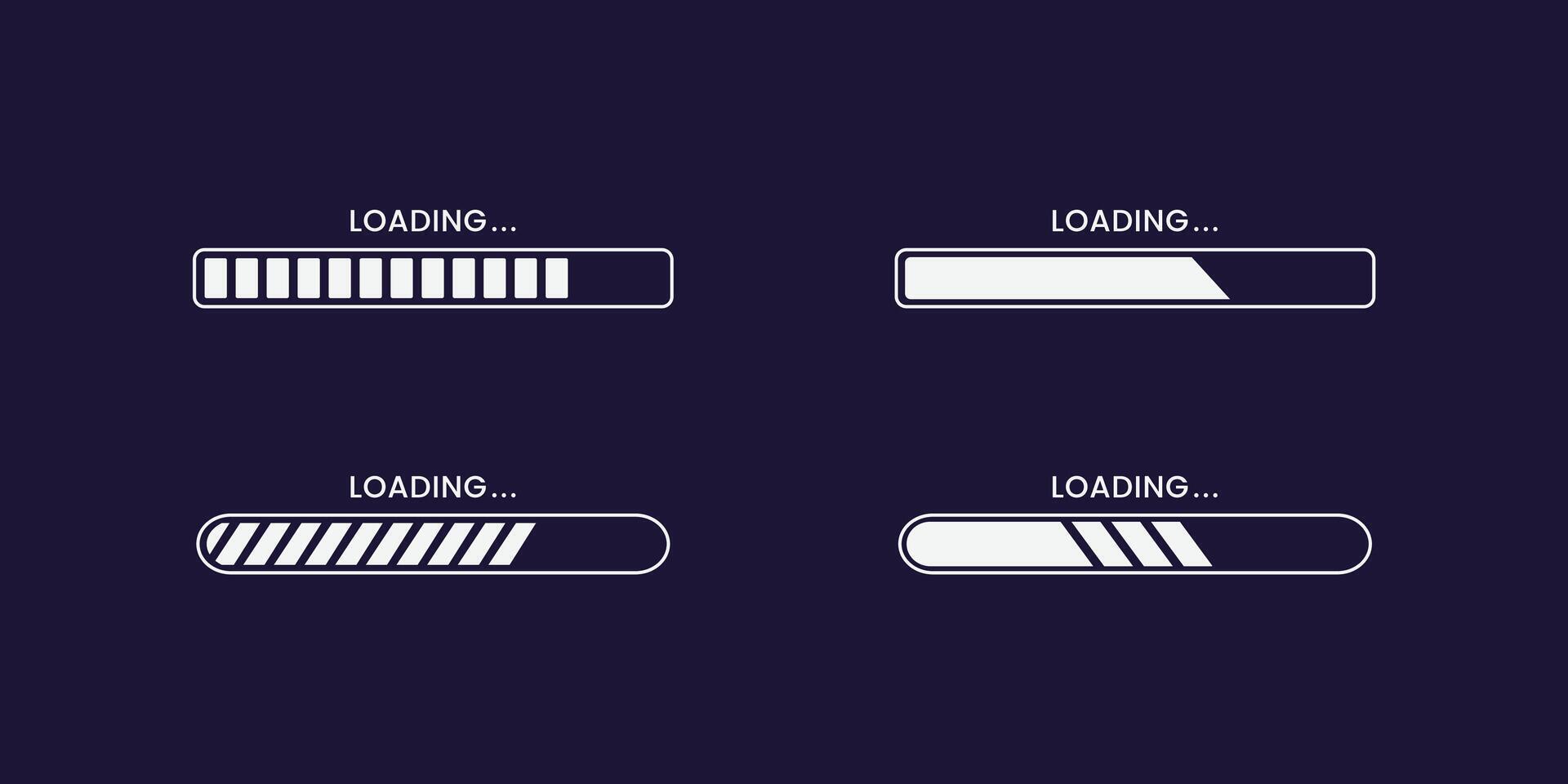 Progress loading bar set. Process indicator. 60571553 Vector Art at ...