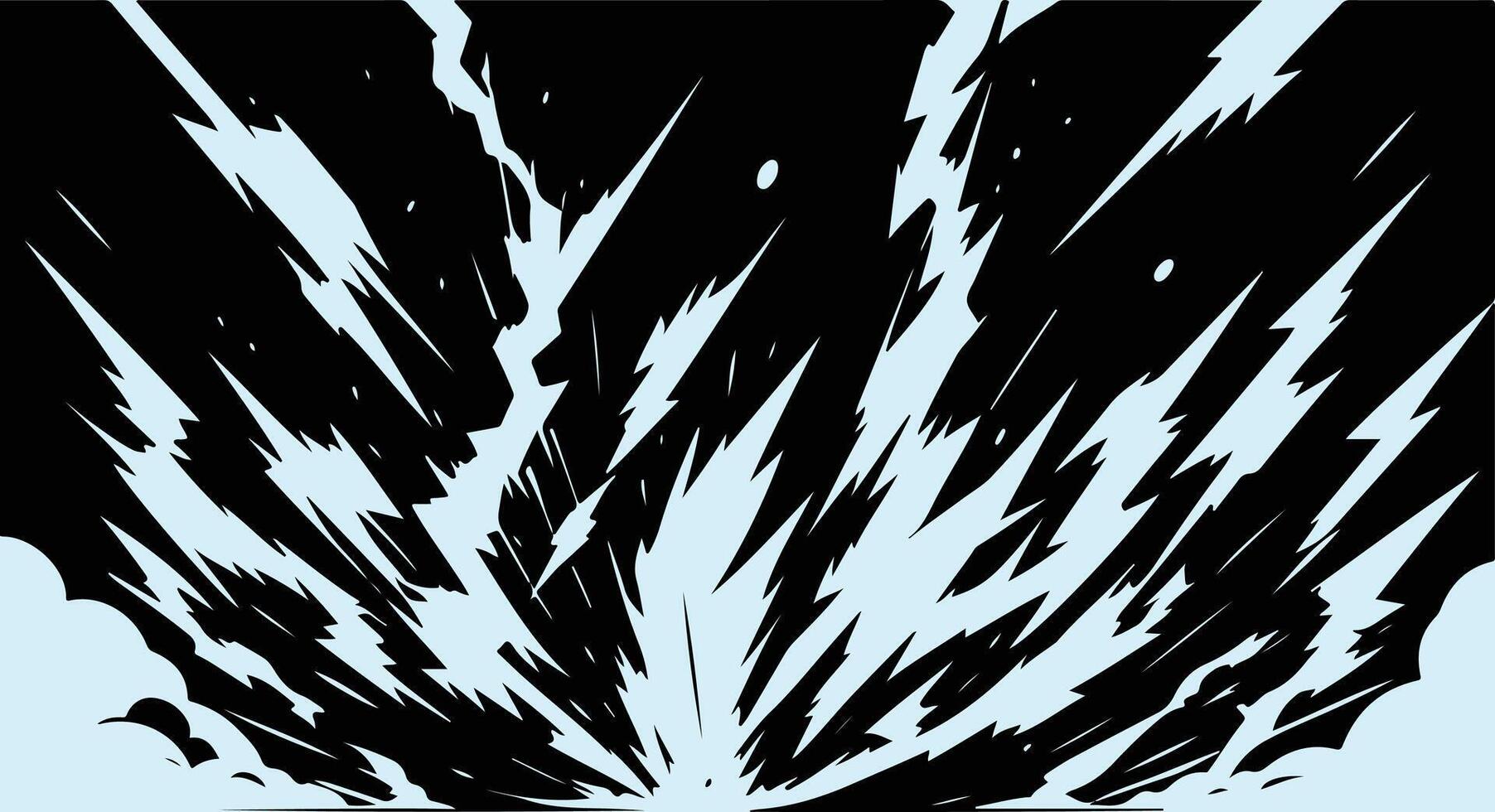 Cartoon lightning animation. Animated frames of electric strike, magic electricity hit and thunderbolt effect illustration set. Game asset collection of blue glowing storm bolts vector