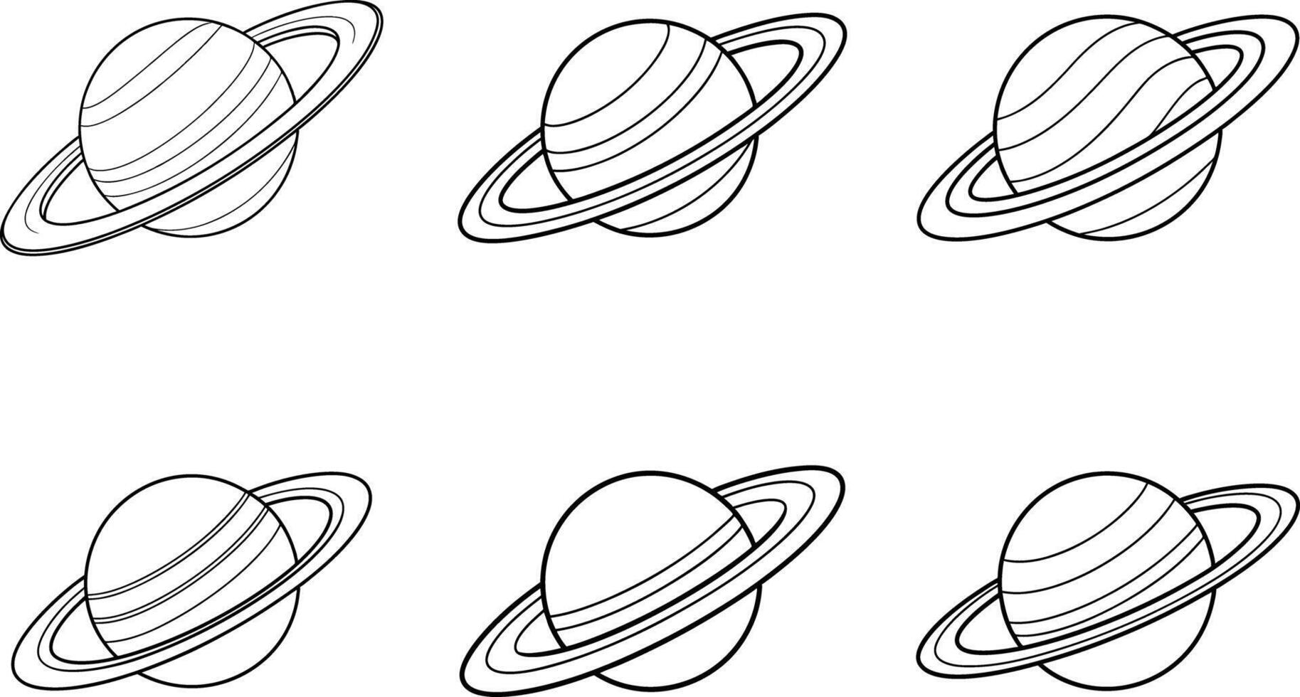 Saturn and Its Rings A Celestial Illustration vector