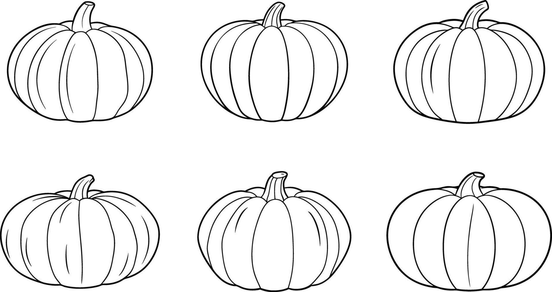 Pumpkins A collection of autumn gourds for harvest and seasonal themes vector