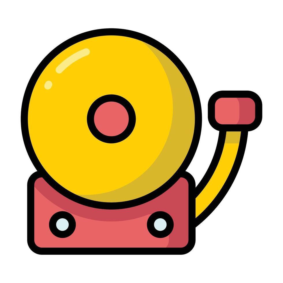 Simple School Bell colorful icon. The icon can be used for websites, print templates, presentation templates, illustrations, etc vector