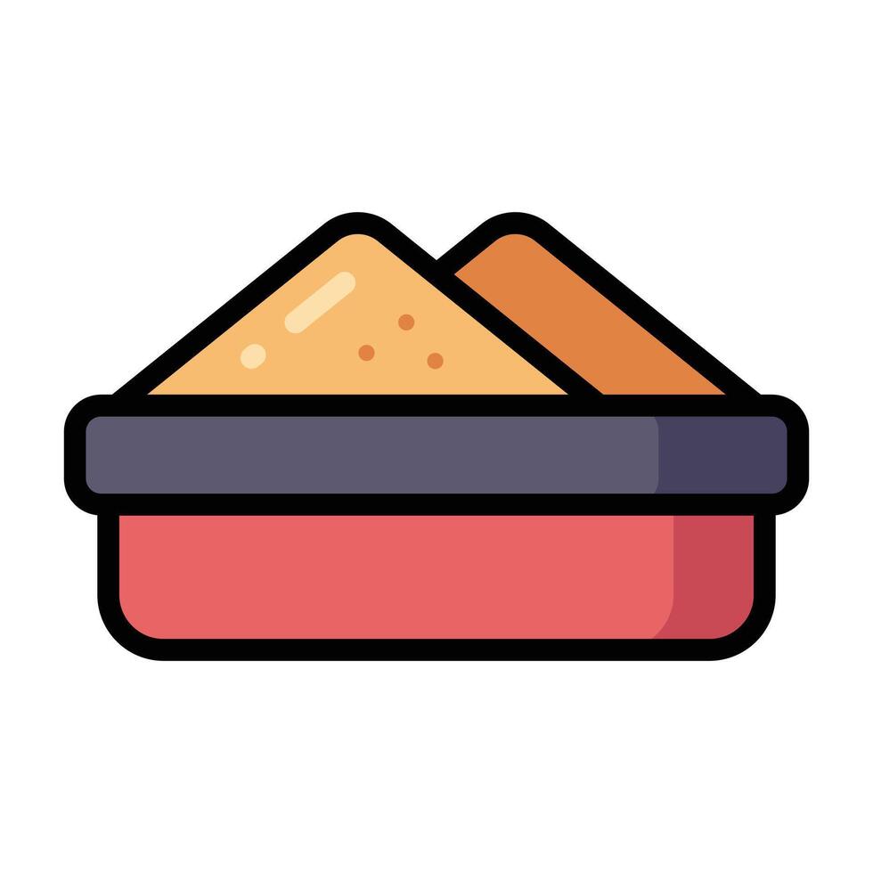 Simple Sandbox colorful icon. The icon can be used for websites, print templates, presentation templates, illustrations, etc vector