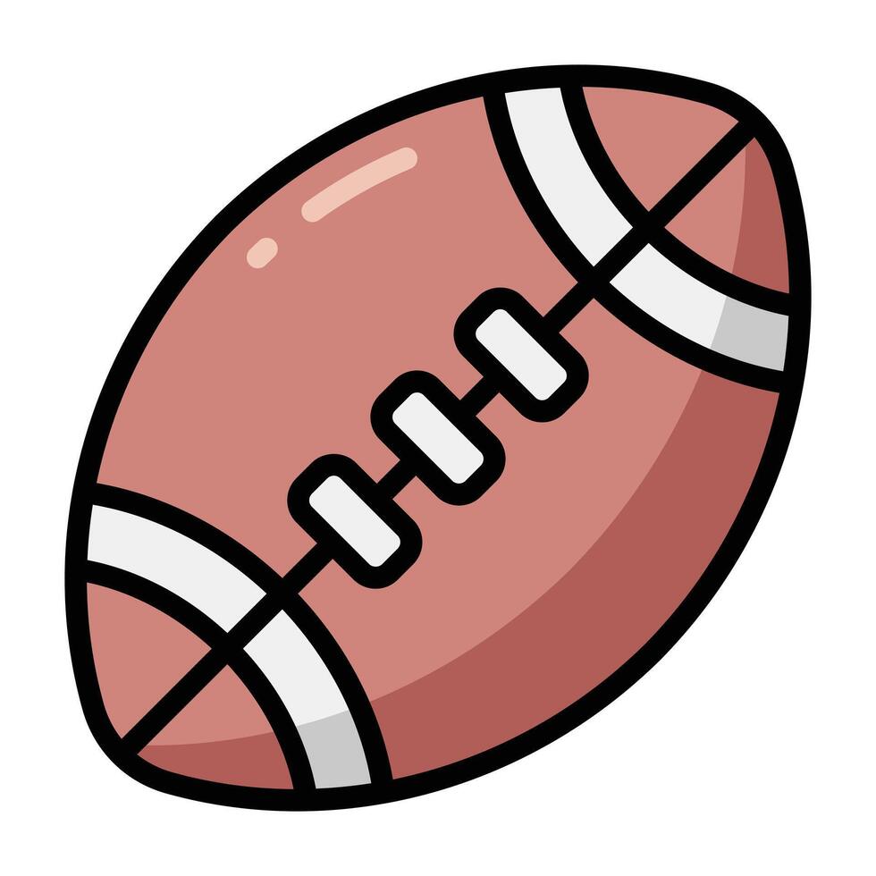 Simple American Football colorful icon. The icon can be used for websites, print templates, presentation templates, illustrations, etc vector