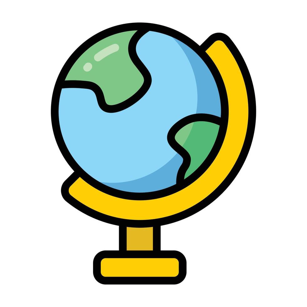 Simple Globe colorful icon. The icon can be used for websites, print templates, presentation templates, illustrations, etc vector