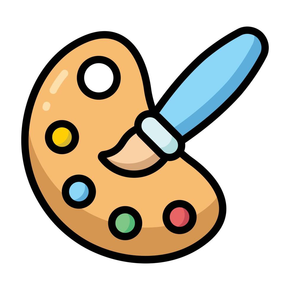 Simple Painting colorful icon. The icon can be used for websites, print templates, presentation templates, illustrations, etc vector