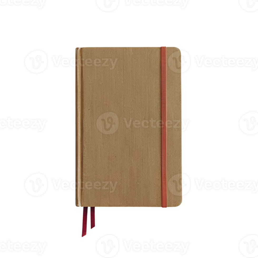 A5 notebook with red stripe png