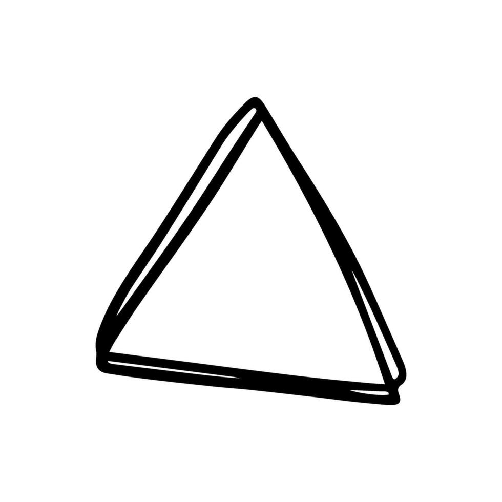 Triangle hand draw icon . Delta illustration sign. Geometric figure symbol. vector