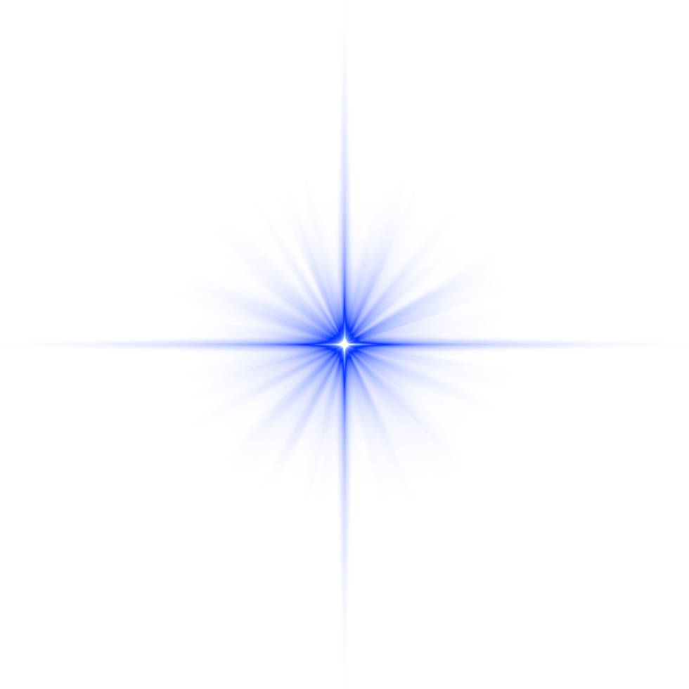 Blue Lens Flare Effect Transparent Overlay png