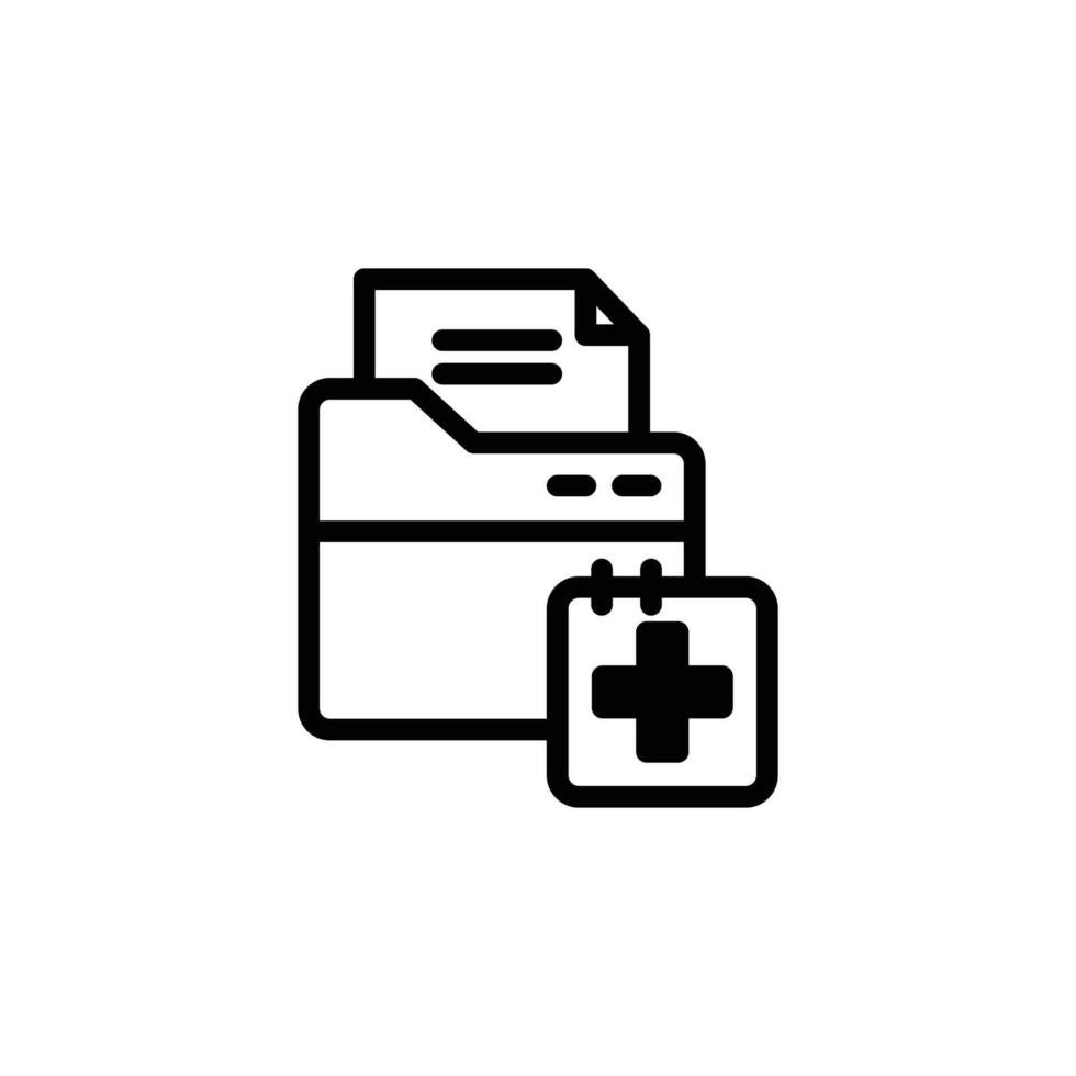 Add File Icon Simple Folder with Plus Sign Document Creation vector
