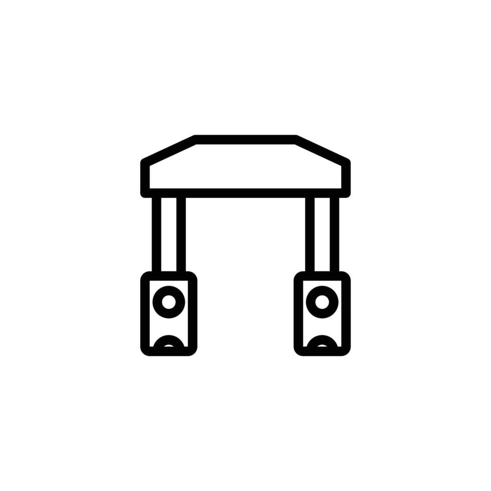Abstract Gate Icon Outline Style Minimalist Design vector