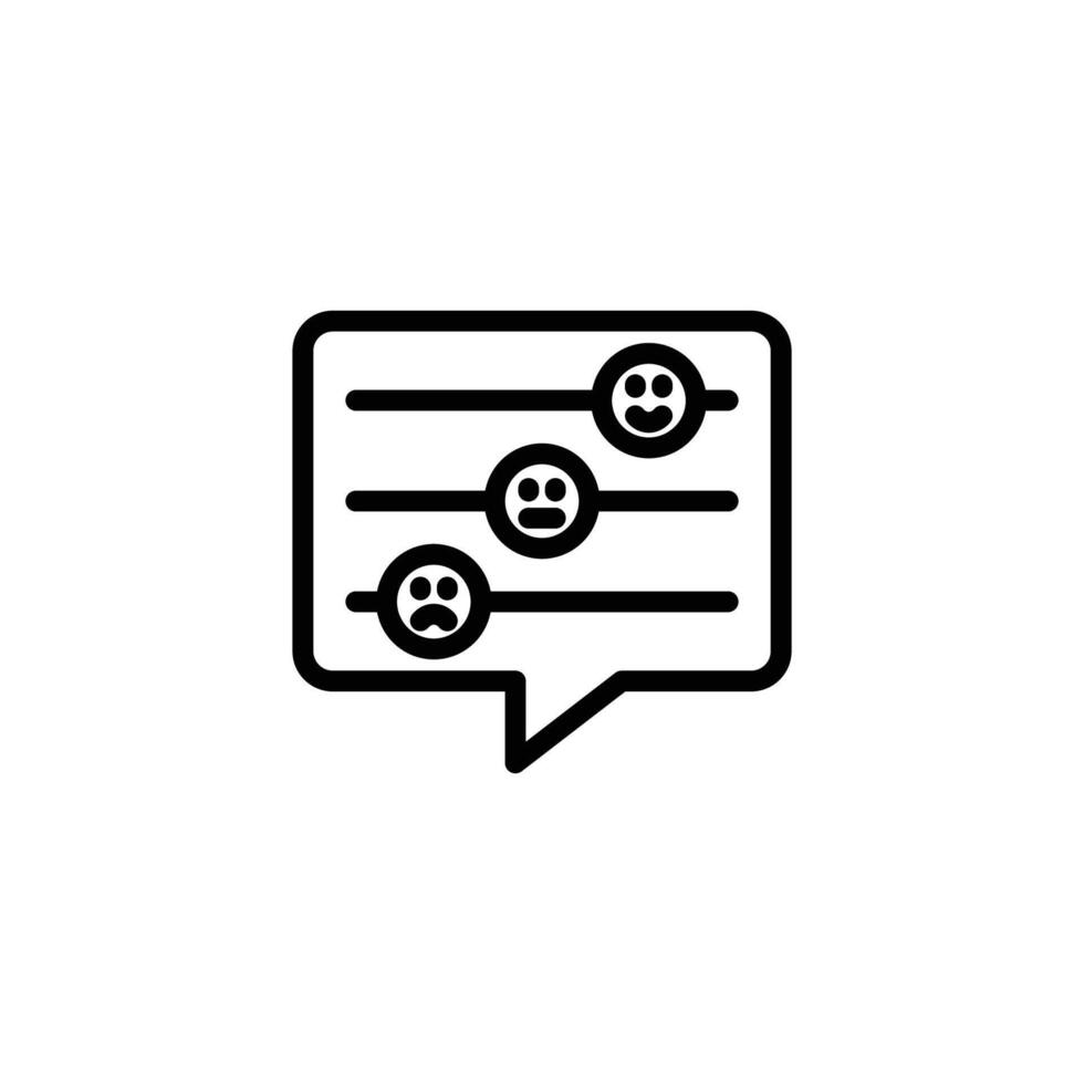 Feedback Slider with Emoticons Indicating Range of Emotions vector