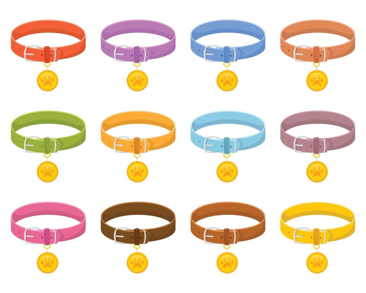 Dog collar design illustration vector