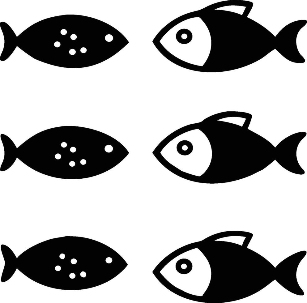 Set of fish. vector
