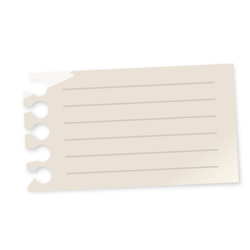 A piece of paper with a sticky note on it png
