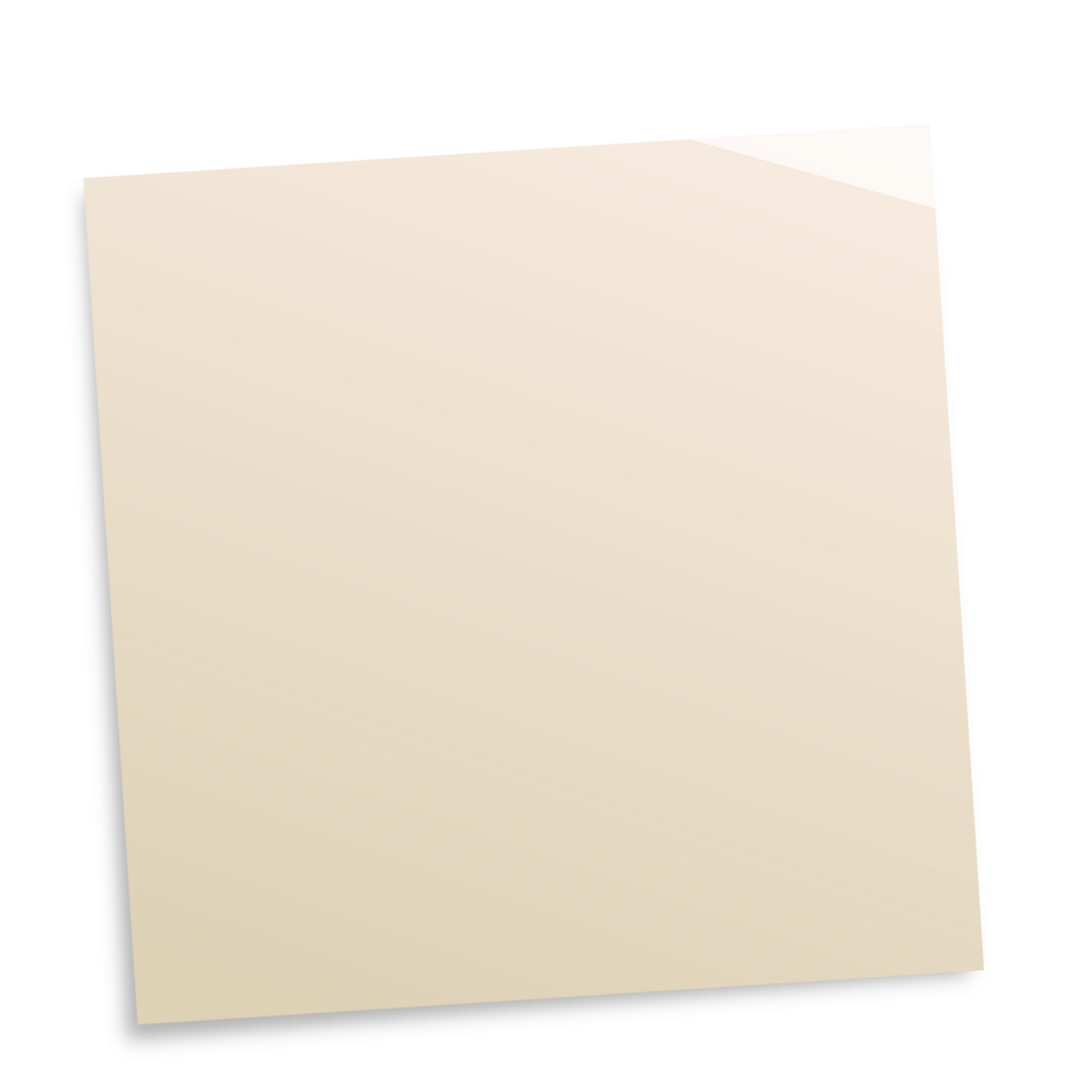 A blank piece of paper with a sticky note png