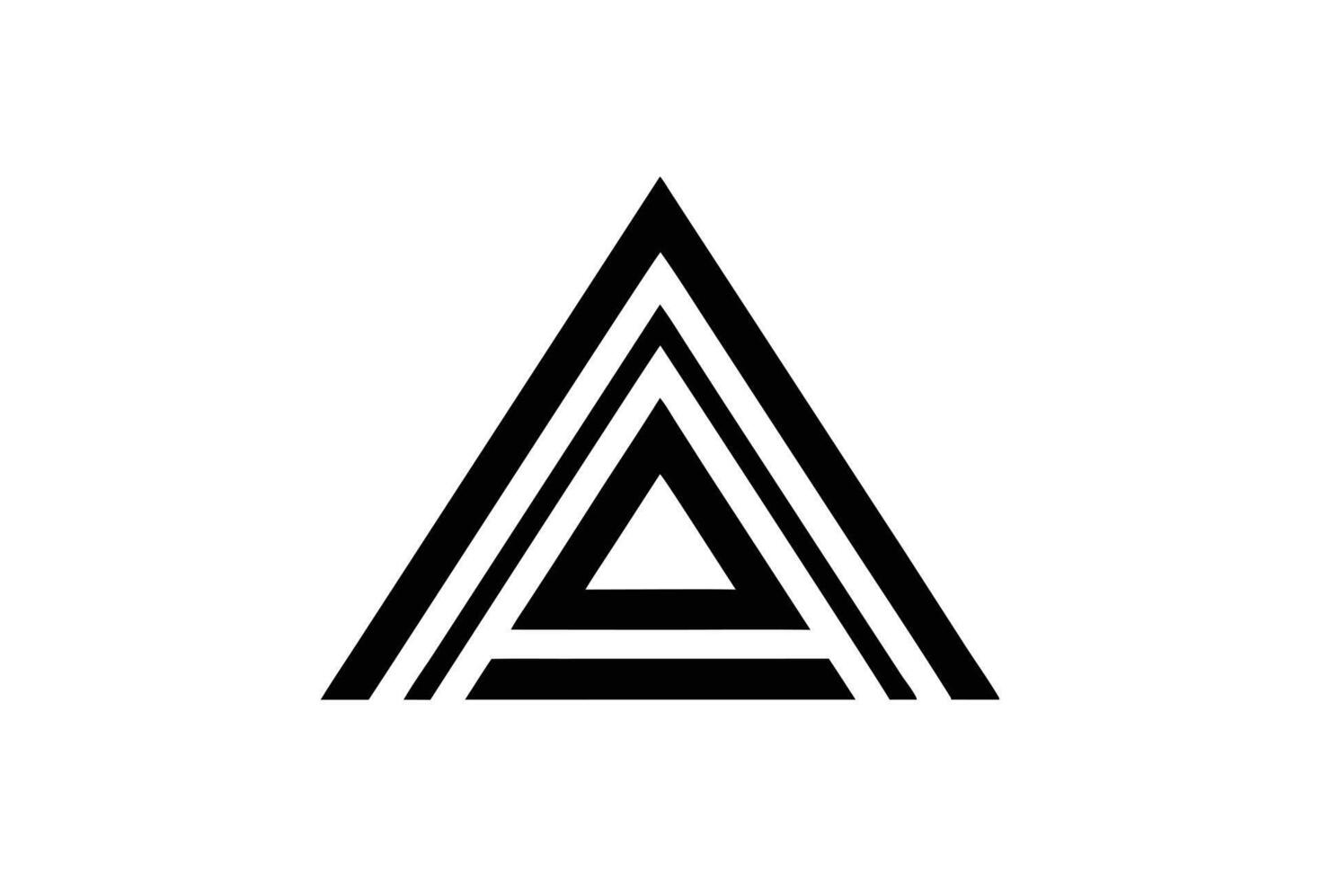 A bold and Modern Letter A with Geometric Design vector