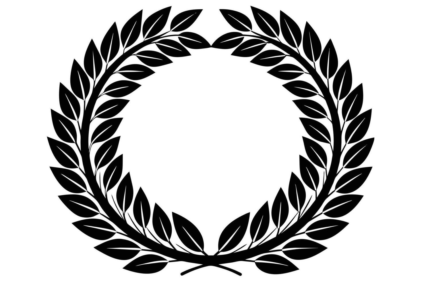 Elegant Laurel Wreath Design for Awards and Decorations vector